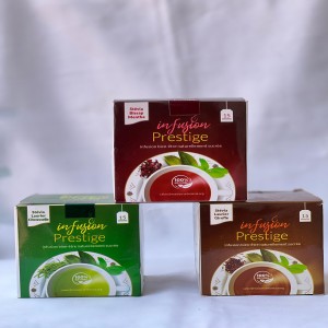 infusions prestige bissap-menthe, laurier -girofle, laurier-citronnelle